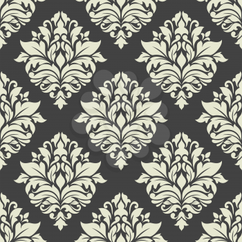 Geometric arabesque seamless pattern with a diamond lattice in square format suitable for wallpaper or textile