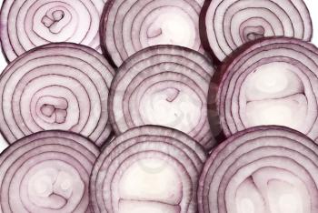 Royalty Free Photo of Sliced Red Onions