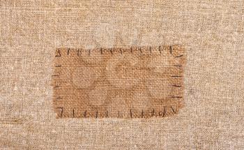 Royalty Free Photo of a Sackcloth Tag