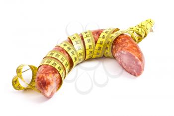 Sausage with a measuring tape 