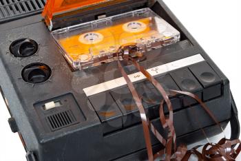 Royalty Free Photo of a Magnetic Audio Tape Cassette Recorder