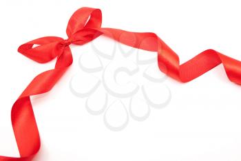 Red ribbon with bow