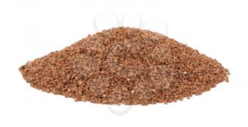 Royalty Free Photo of a Pile of Buckwheat on a White Background