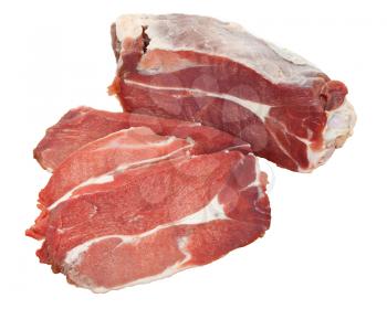 Sliced ??lamb meat