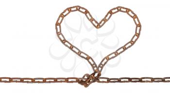 Heart of a metal chain