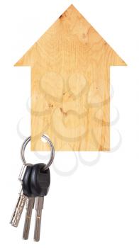 Wooden house with keys