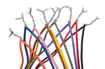Electrical connection  with colorful cables