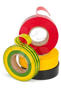 Multicolored insulating tapes roll