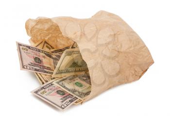 Paper bag with money