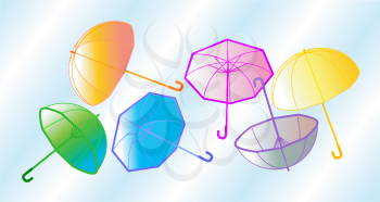 colorful umbrellas in the sky