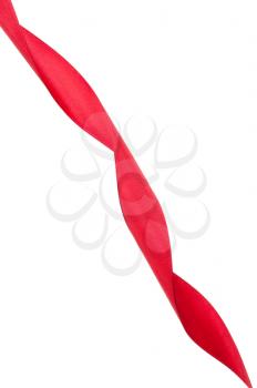 Curled red ribbon