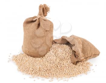 Bags with pearl barley
