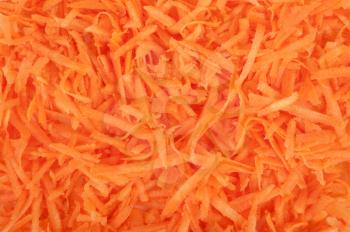 Grated carrot, for backgrounds or textures