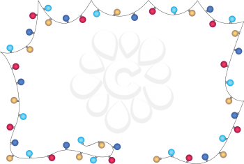 Christmas lights isolated. design element for christmas design festive greeting card. Garlands, Christmas decorations
