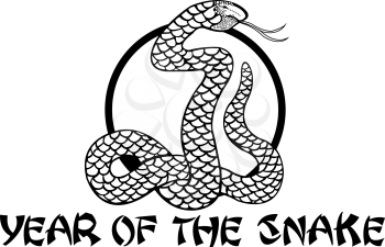 Royalty Free Clipart Image of the Year of the Snake