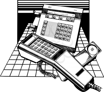 Royalty Free Clipart Image of a Business Phone