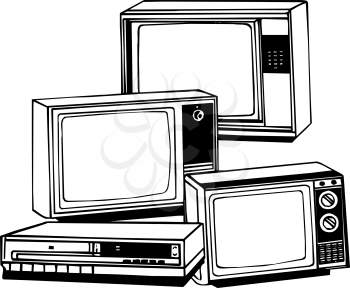 Royalty Free Clipart Image of Electronics and Appliances