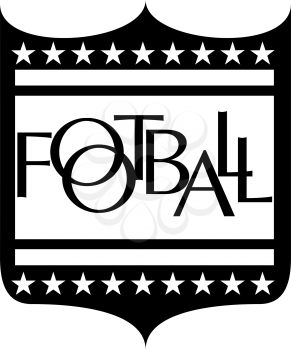 Royalty Free Clipart Image of a Football Crest