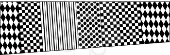 Royalty Free Clipart Image of Checkered Patterns