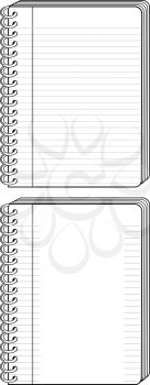 Royalty Free Clipart Image of Two Notebooks