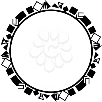 Royalty Free Clipart Image of a Confetti Frame