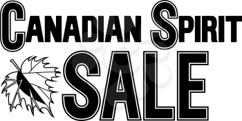 Royalty Free Clipart Image of a Canadian Spirit Sale