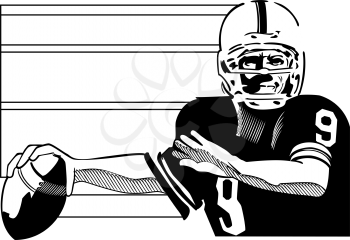 Royalty Free Clipart Image of a Football Player