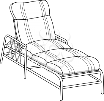 Royalty Free Clipart Image of a Lounge Chair