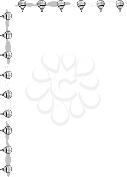 Royalty Free Clipart Image of a Balloon Frame