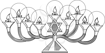 Royalty Free Clipart Image of a Menorah