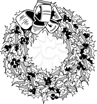 Royalty Free Clipart Image of a Wreath