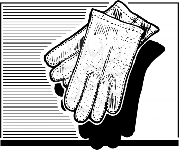 Royalty Free Clipart Image of a Pair of Gloves