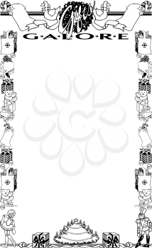 Royalty Free Clipart Image of a Gift Frame