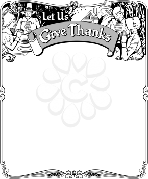 Royalty Free Clipart Image of a Thanksgiving Harvest