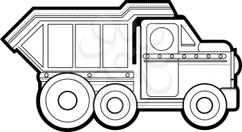 Royalty Free Clipart Image of Dump Truck