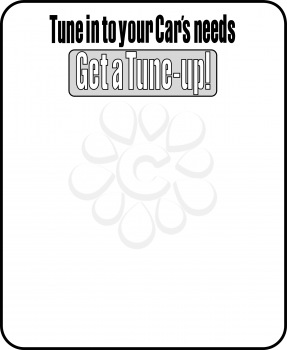 Royalty Free Clipart Image of a Car Repair Ad Starter