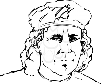 Royalty Free Clipart Image of Christopher Columbus