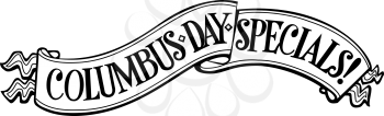 Royalty Free Clipart Image of a Columbus Day Banner
