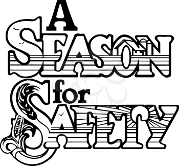 Royalty Free Clipart Image of a Season for Safety