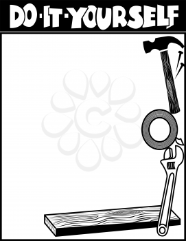 Royalty Free Clipart Image of a Do-It-Yourself Frame