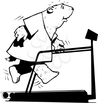 Groundhogontreadmill Clipart