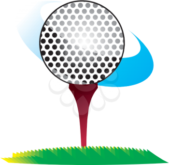 Golfballonteecolor Clipart