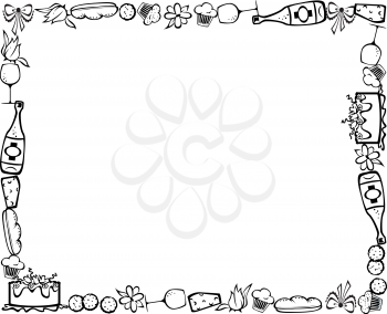 Partyfoodframe Clipart
