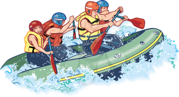 Rafting Clipart