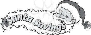 Santasavingsheading Clipart