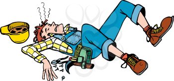 Exhausted Clipart