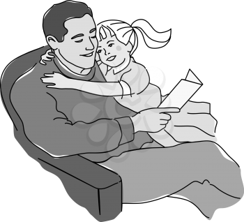 Girlgivingdadcard0406 Clipart