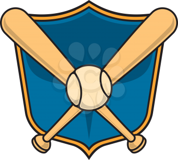 Royalty Free Clipart Image of a Baseball Symbol