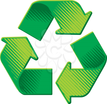 Royalty Free Clipart Image of a Recycling Symbol