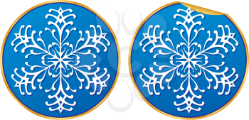 Royalty Free Clipart Image of Snowflake Stickers